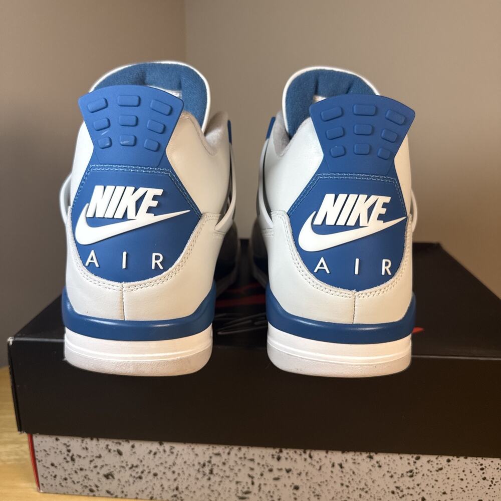 Nike Air Jordan 4 Retro Shoe Military Industrial Blue FV5029-141 Men's Size 14 - Picture 5 of 10